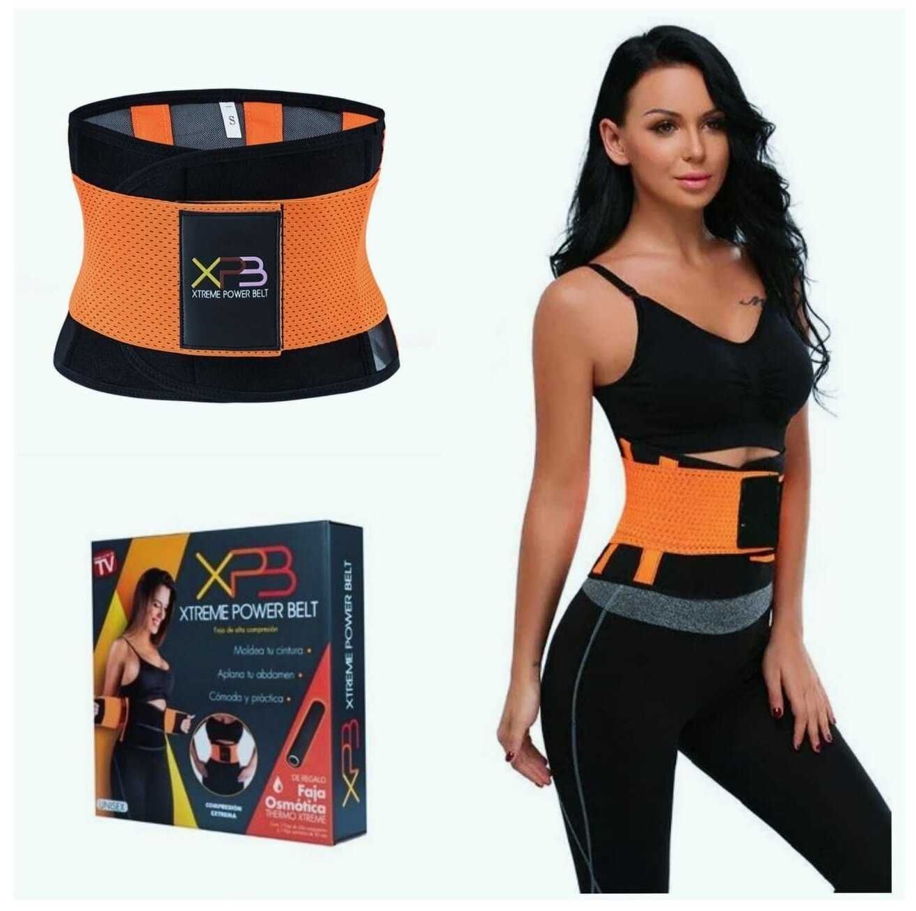  Xtreme Power Belt (MEDIUM Neoprene Waist Trimmer as on TV Black  and Orange… : Sports & Outdoors